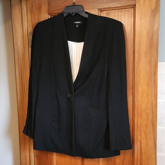 Torrid Black Ponte Collarless Blazer size 1 - Picture 3 of 6